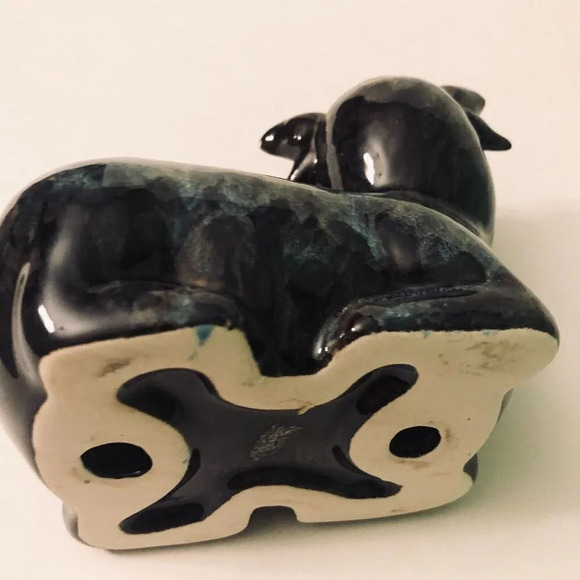 Vintage Cow Figurine  5 Inch Long Ceramic Figure Chip on Ear - Picture 12 of 15